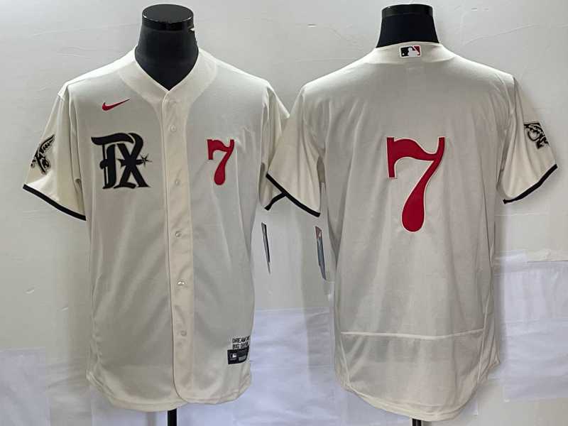Men's Texas Rangers #7 Ivan Rodriguez Number Cream 2023 City Connect Flex Base Stitched Baseball Jersey,We sell and wholesale Men's Texas Rangers #7 Ivan Rodriguez Number Cream 2023 City Connect Flex Base Stitched Baseball Jersey on line form chian!